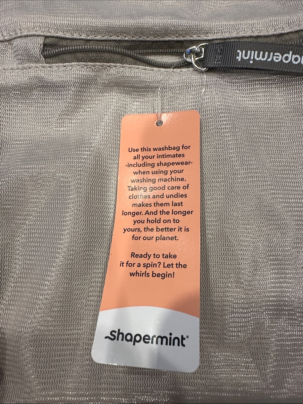 Laundry Wash Bag with Zipper - Beige - Picture 6 of 6